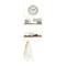 Hello Honey® White Wall Clock with 2 Shelves & 3 Hooks